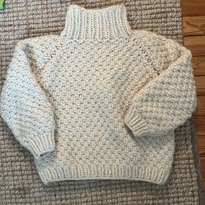 I Love Mr. Mittens chunky oversized wool sweater